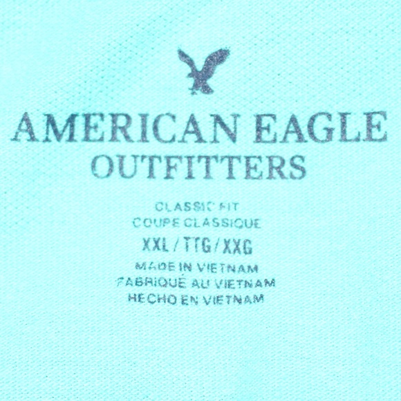 American Eagle, teal classic fit polo shirt - Picture 5 of 7